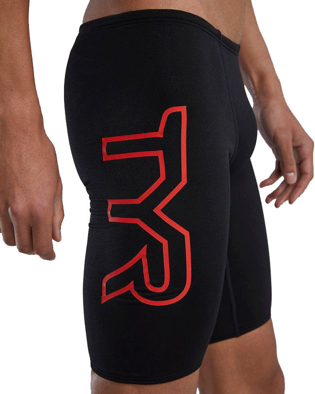 TYR DURAFAST ELITE® MEN'S LARGE LOGO JAMMER SWIMSUIT - SOLID